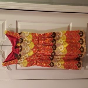 Vintage inspired boho dress cocktail dress medium bright colors date night